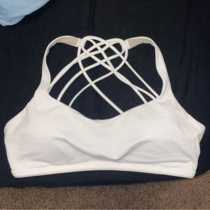 White Lululemon Free to be Wild Sports Bra